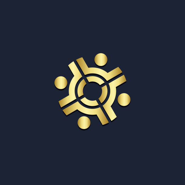 圆圆统一的金色标志图片下载