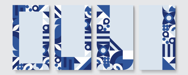 设计背景的社交媒体横幅集图片下载