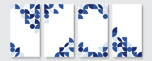 设计背景的社交媒体横幅集图片下载