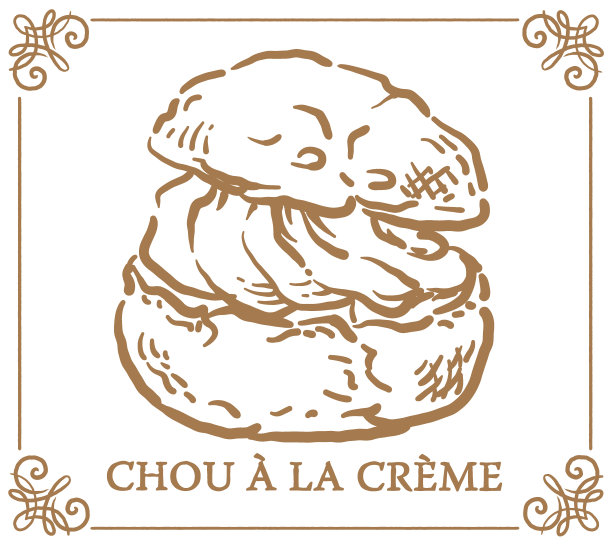 传统的甜点。Chou a la creme。矢量插图。图片下载