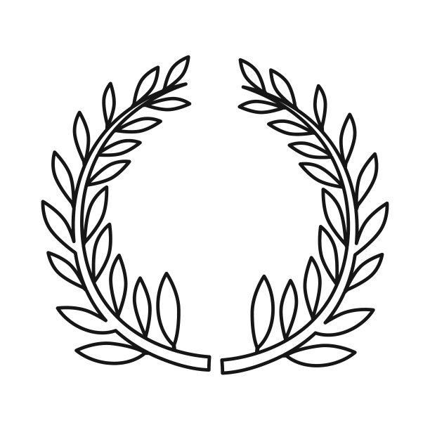 花环和月桂标志网的设计图片下载