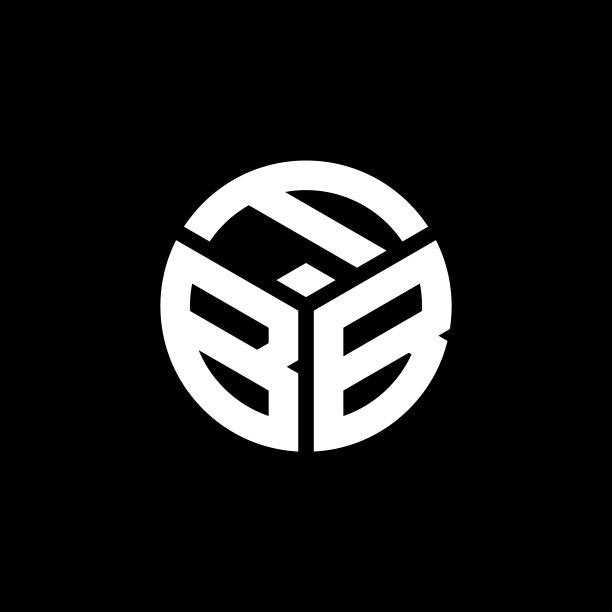 黑色背景上的FBB字母标志设计图片下载