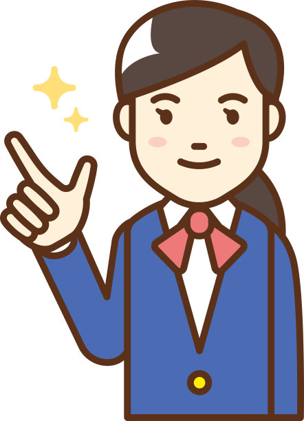 一个穿制服的女人指着什么东西的插图图片下载