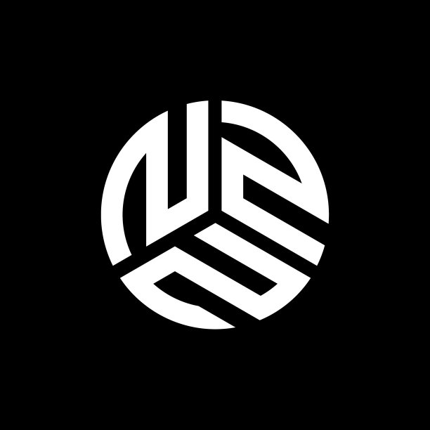 黑色背景NZN字母标志设计图片下载