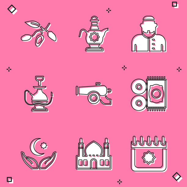 设置枣果伊斯兰茶壶穆斯林男子水烟图片下载