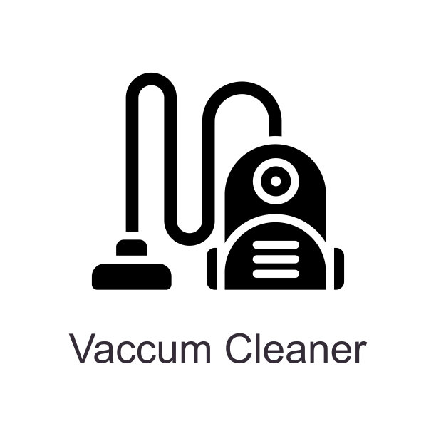 真空吸尘器矢量固体图标设计插图。白色背景上的家庭改进符号EPS 10文件图片下载