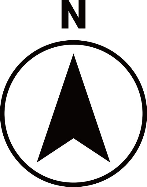 指南针显示北方的简单插图图片下载