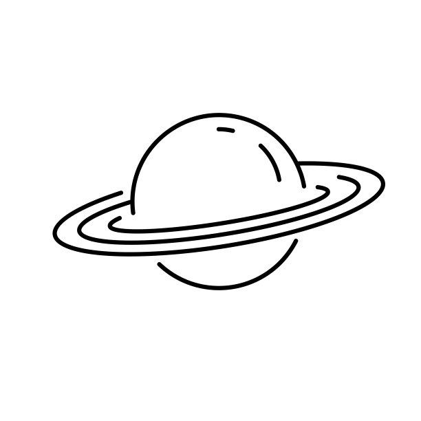 行星线性图标孤立宇宙概念和宇宙或空间矢量图片下载