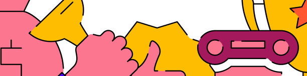 奖项、成就相关的横向横幅或边框模板。平面填充线矢量插图孤立在白色图片下载