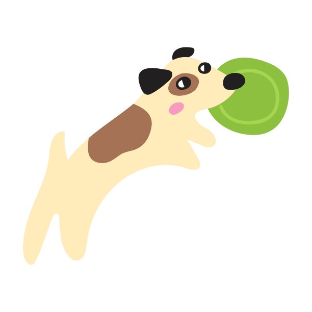 寻回犬抓着飞盘玩具。图片下载