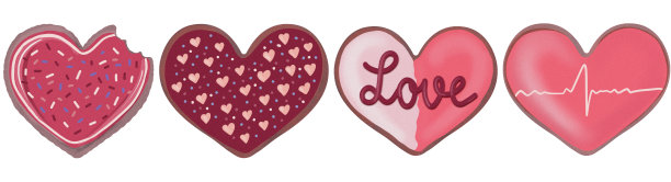 情人节蛋糕插图集海报打印，明信片，海报，横幅，标志，标志，贴纸，博客图片下载