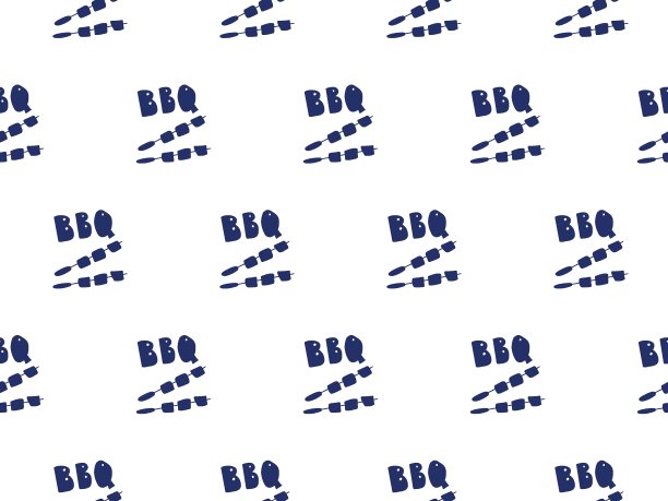 图案的烧烤标志与串在白色背景上的烤肉串图片下载