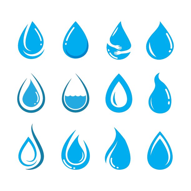 水滴图标矢量插图设计图片下载