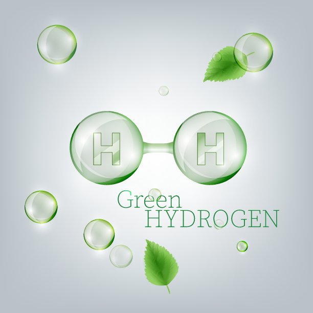 H2分子。绿色制氢。可再生能源的来源。图片下载