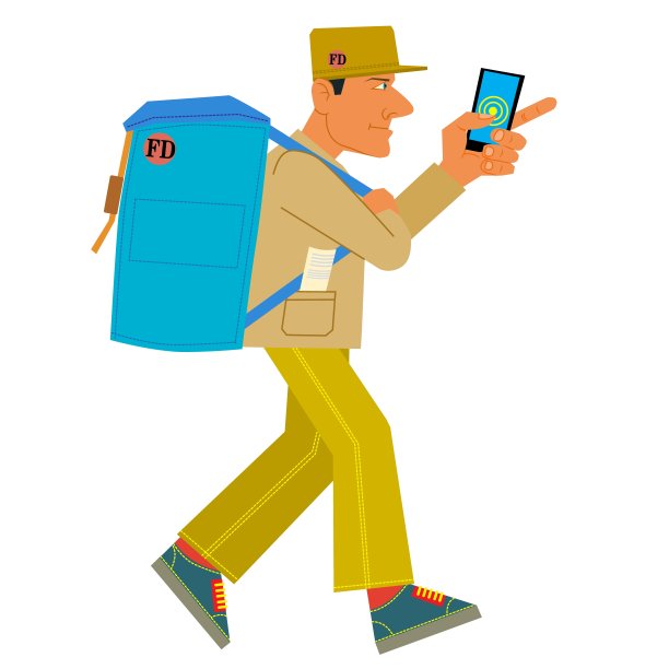 工作应用服务交付和物流。矢量图图片下载