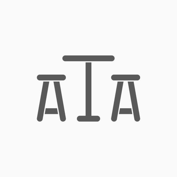 桌子和椅子图标，桌子椅子矢量图片下载