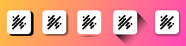 一套现代抽象图标，标志，象形文字或横幅与不同的阴影。矢量插图孤立在白色背景上。每股收益10图片下载