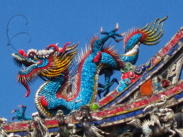 蓝色龙寺图片下载