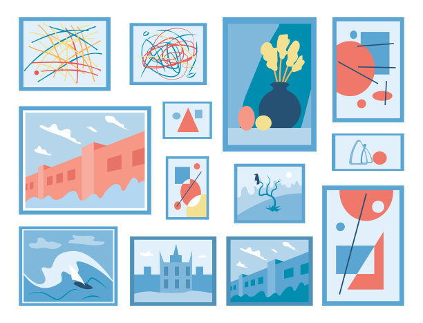 绘画布景、画廊、艺术家展览图片下载