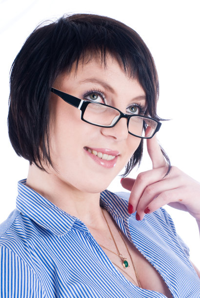 戴眼镜的漂亮女孩图片下载