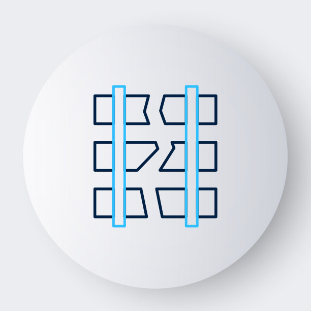 铁路图标上的线路损坏或铁轨破裂图片下载