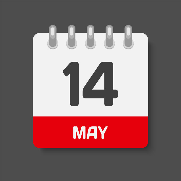 图标日日期5月14日，模板日历页图片下载