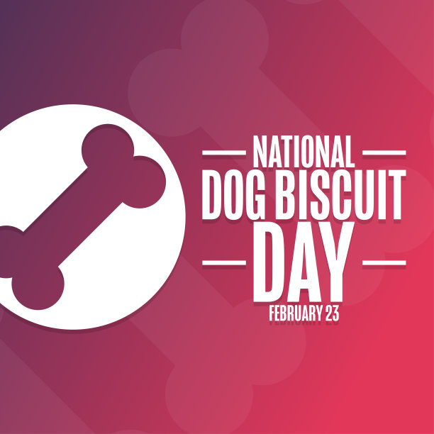 全国狗饼干日。2月23日。节日的概念。模板背景，横幅，卡片，与文字题字海报。向量EPS10插图。图片下载