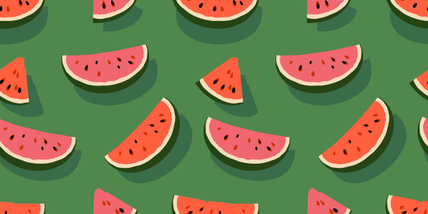 西瓜无缝的背景。西瓜片无缝背景。图片下载