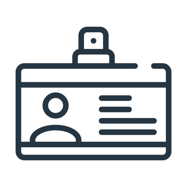 身份证细线图标。Id, badge线性图标来自GDPR概念孤立的轮廓符号。矢量插图符号元素的网页设计和应用程序。图片下载