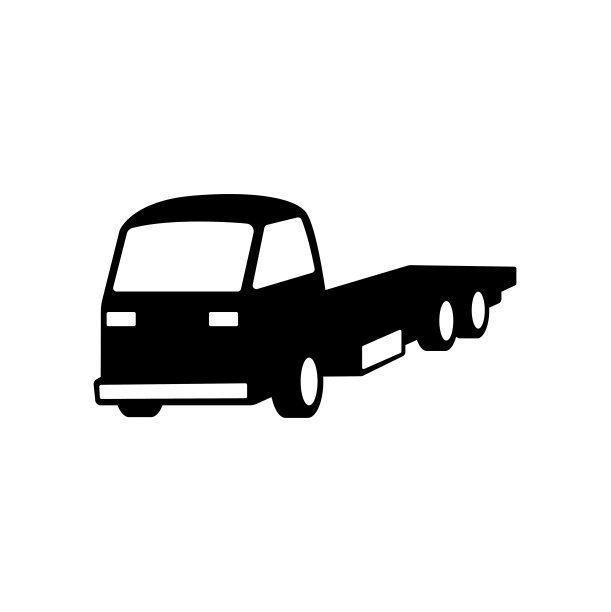 卡车图标矢量孤立在白色，车辆标志和符号插图。图片下载