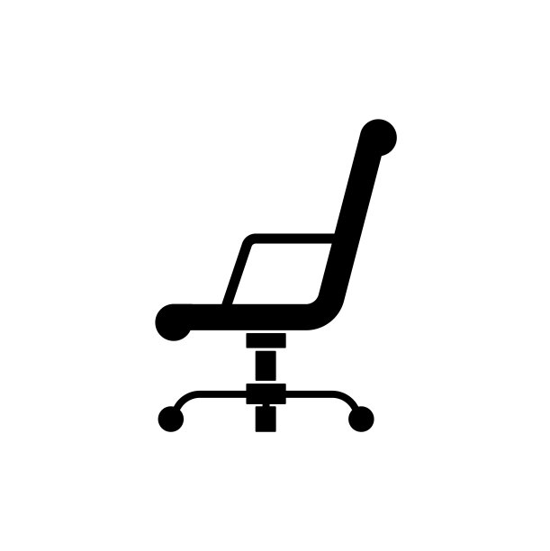 椅子图标矢量孤立在白色，标志和符号插图。图片下载