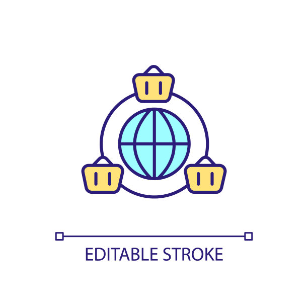 全球互联网市场RGB颜色图标图片下载