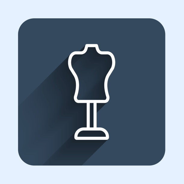 白线人体模型图标孤立与长图片下载