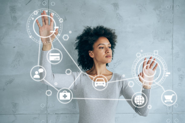 人工智能和通信网络的概念。图片下载