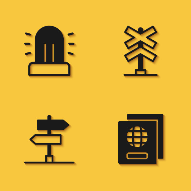 设置闪光警报器护照道路交通标志和图片下载