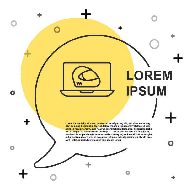 黑色线赛车头盔图标孤立在白色图片下载