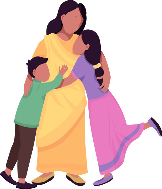 幸福拥抱家庭半平彩字图片下载