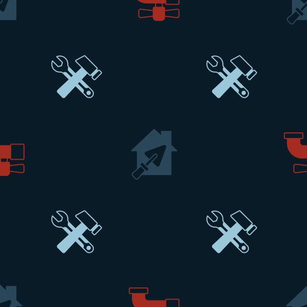 用镘刀、锤子和水锤设置水龙头图片下载