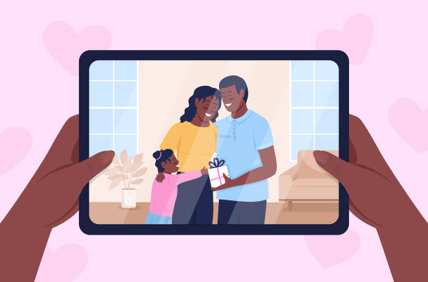 拍摄幸福家庭2d孤立图片下载