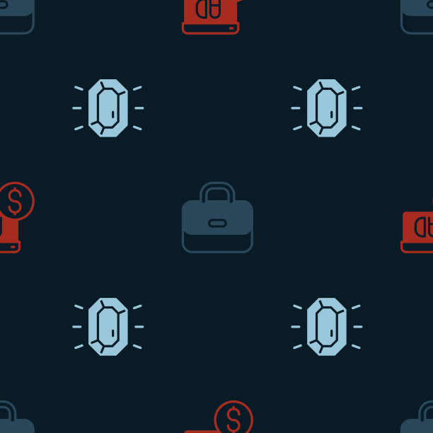 将广告公文包和菱形无缝连接图片下载