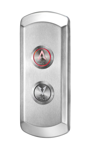 电梯按钮面板孤立在白色背景上图片下载