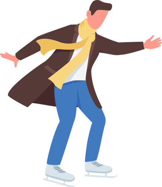 人骑溜冰鞋半平颜色性格图片下载