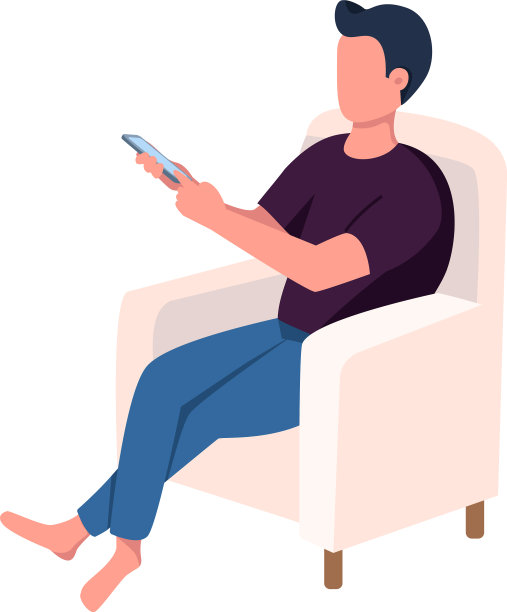 扶手椅里的男人半平色性格图片下载