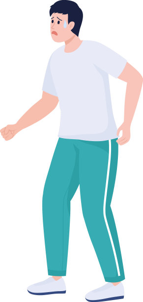 紧张的年轻人半平色性格图片下载