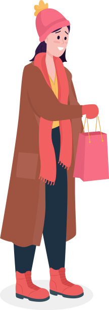 女人用圣诞礼物半平色图片下载