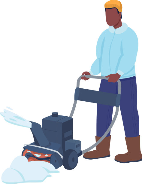 男人用扫雪机半平色性格图片下载