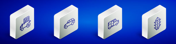 设置等距线牵引车、掀背车、小客车图片下载