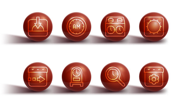 定行日落，时间在时钟上飞逝图片下载