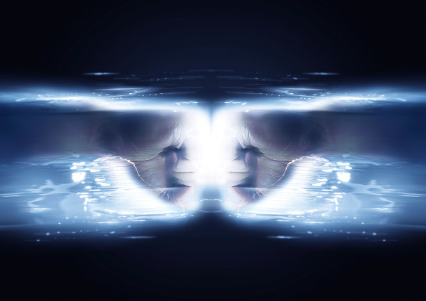 结合图像效果与拳头碰撞的3D插图图片下载