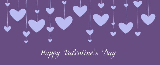 情人节快乐。浪漫的背景为情人节装饰。爱。紫色背景上的一颗甜蜜的心。颜色很仙女图片下载